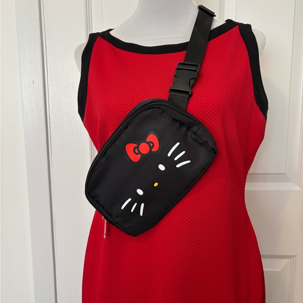NWOT Hello Kitty Black and Red Crossbody Bag